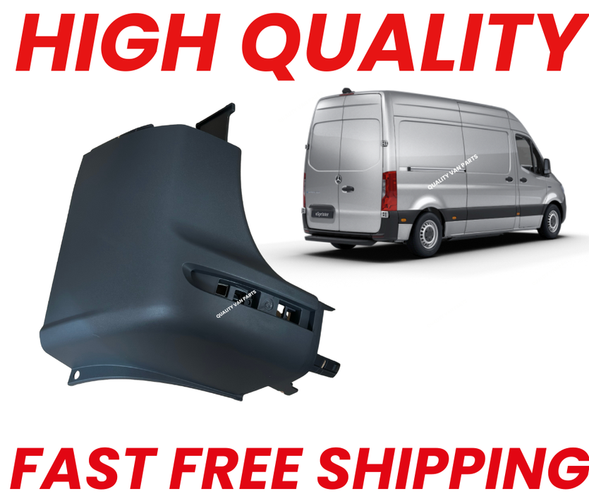 Left Rear Corner Bumper for Mercedes Sprinter W907 W910 2018 onward Nearside N/S - Grey